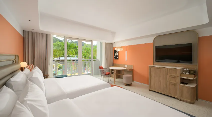 A view of the lush greenery outside from the Deluxe Family Suite Centara Karon Resort Phuket