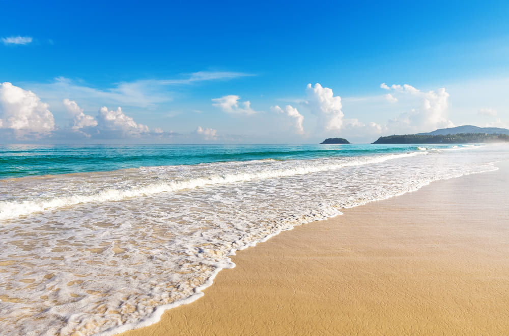 View of Karon Beach, the best area in Phuket for a honeymoon with a pool villa