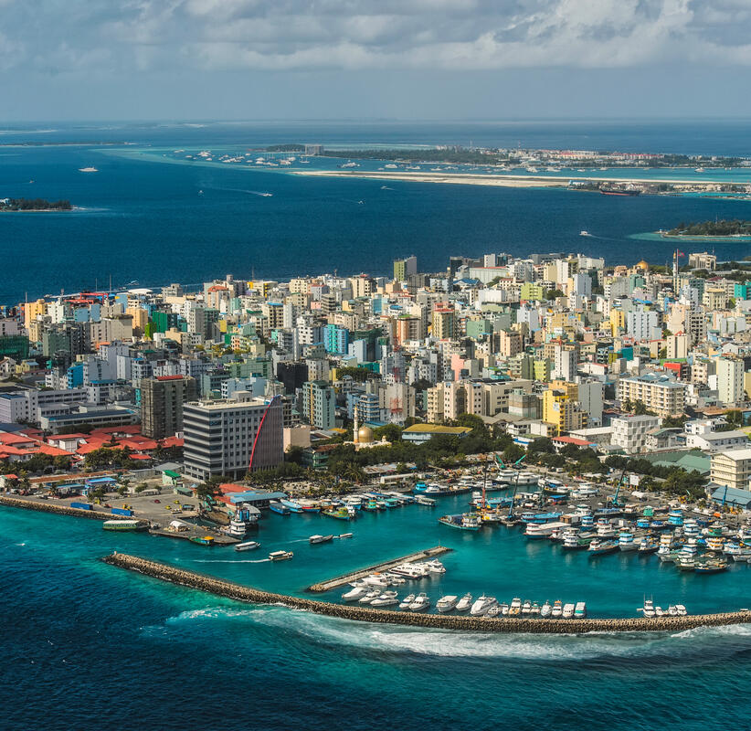 Male City, Maldives Aerial View